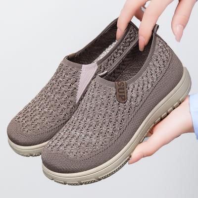Dames effen kleur veelzijdige casual schoenen, instappers, damesschoenen met zachte zolen die niet vermoeiend zijn, platte schoenen