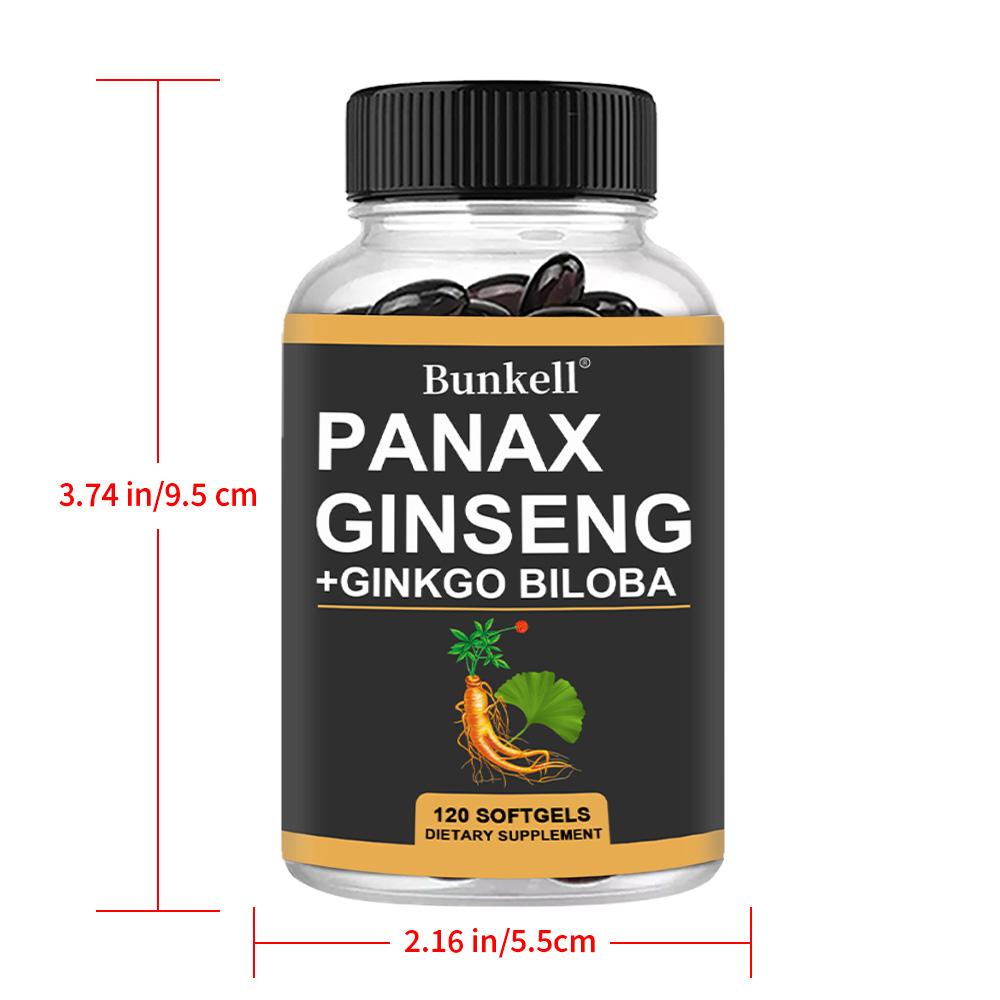 Kapsle s ženšenem a ginkgem, 120 kapslí.