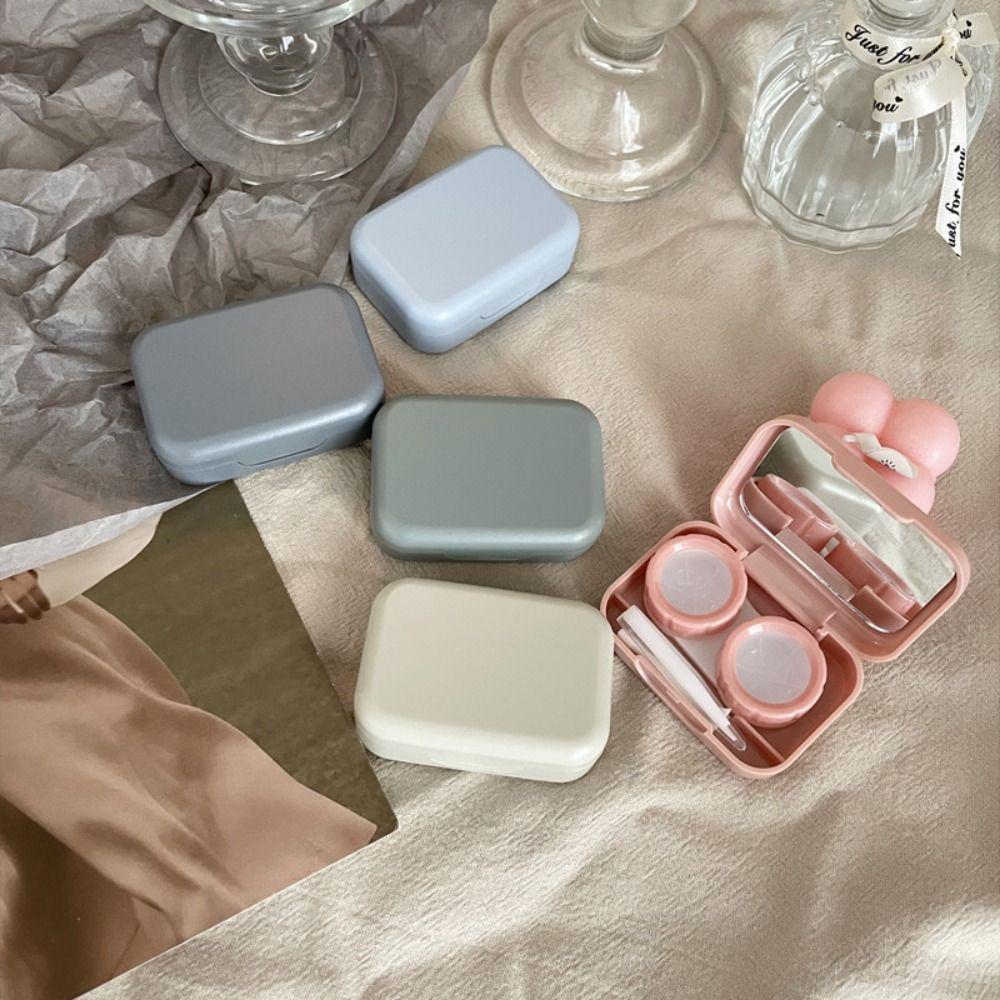 with Tweezers and Suction Stick Contact Lens Case Kit Contact Lens Case For Men and Women
