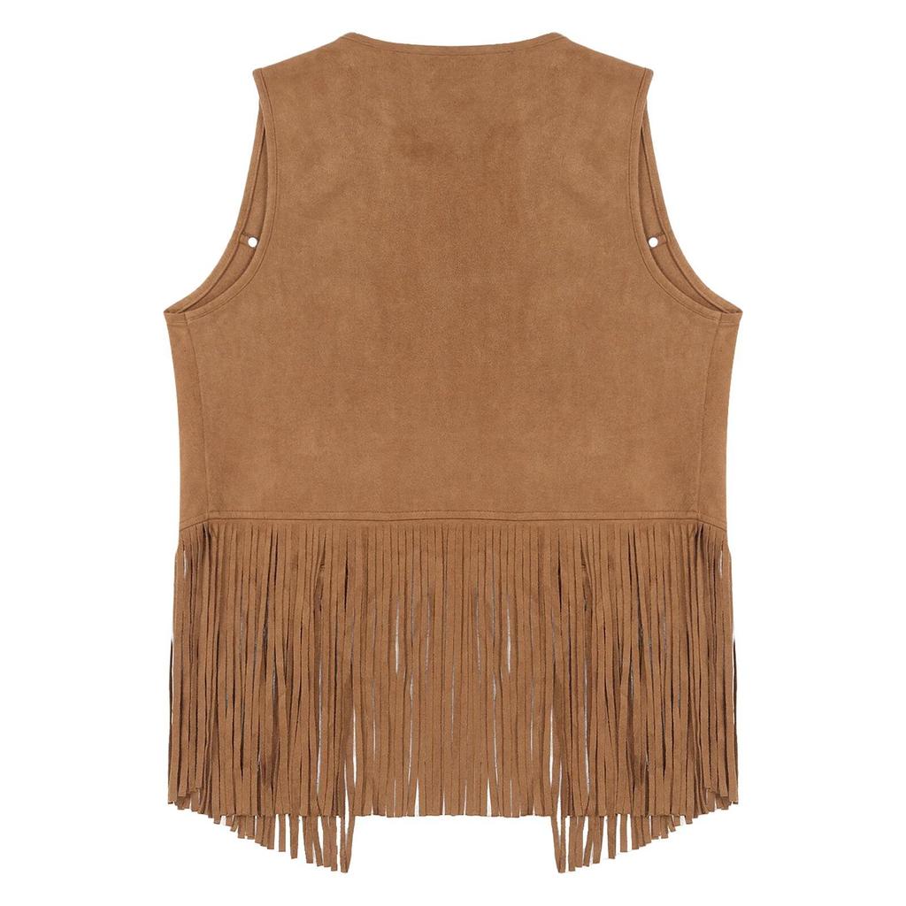2026 Herren Western Wildleder Fransen & Nieten Schnalle Weste