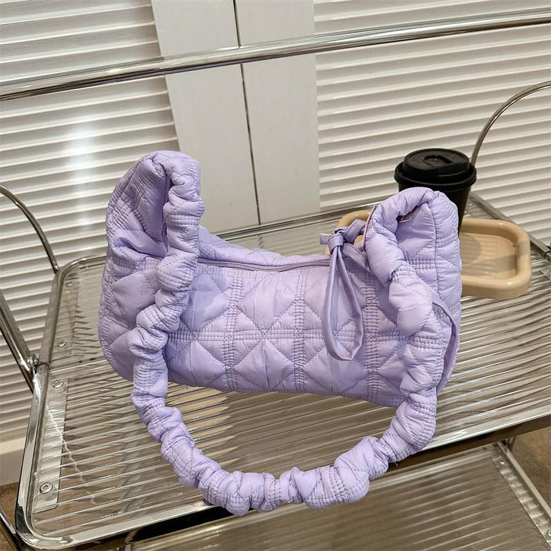 Stylish And Trendy Women's Large Capacity Single Shoulder Bag In Black White Purple Pink And Blue