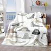2026 New Arrivals Cozy Plush Faux Fur Blanket with Adorable Seal Illustrations Soft, Warm And Versatile for Sofa, Bed Or Gift Modern Geometric Design