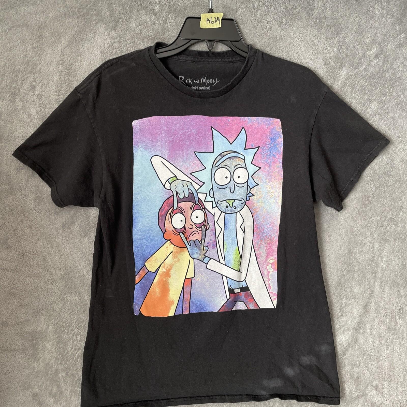 Rick & Morty Ripple Junction T-Shirt Adult Medium Graphic Black Short Sleeve S разноцветный