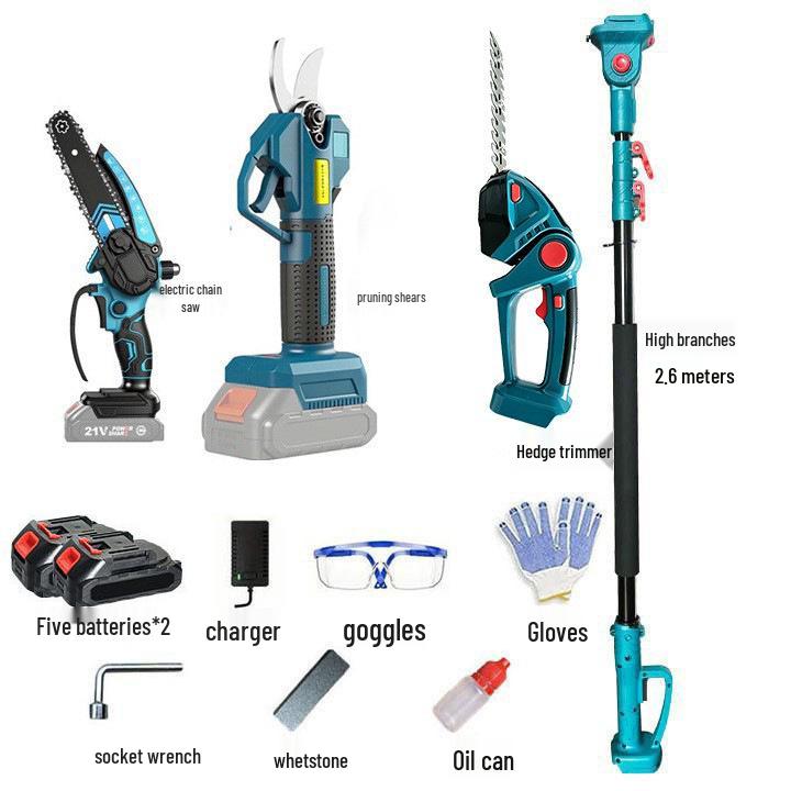 Rechargeable Handheld Lithium Chainsaw: Cross-border Electric High-Altitude Pruner for Woodworking & Garden Logging