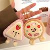 1/4 Pcs Creative Plush Food Pendant Cute Cartoon Pizza Backpack Versatile Pendant Accessories