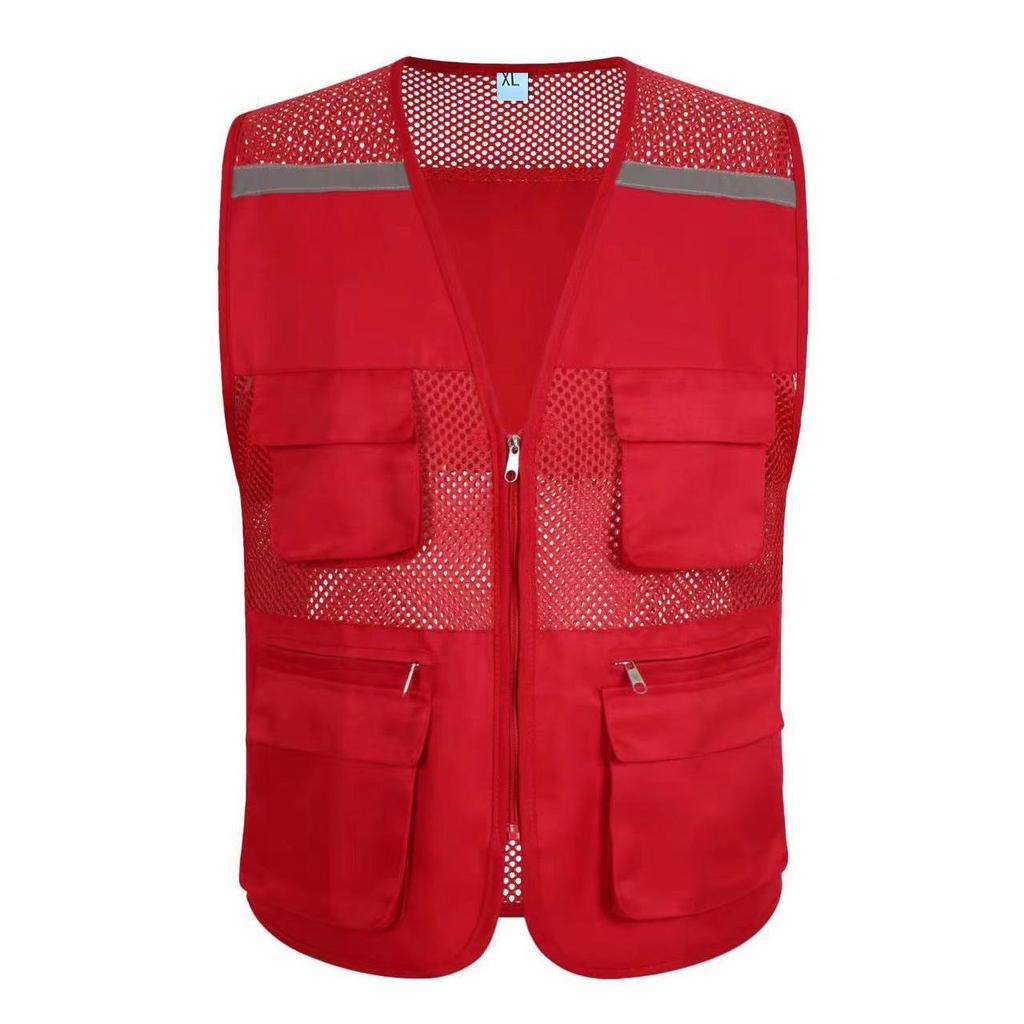 Vlastní logo Prodyšná síťovaná reflexní vesta pro veřejné služby a dobrovolnické aktivity