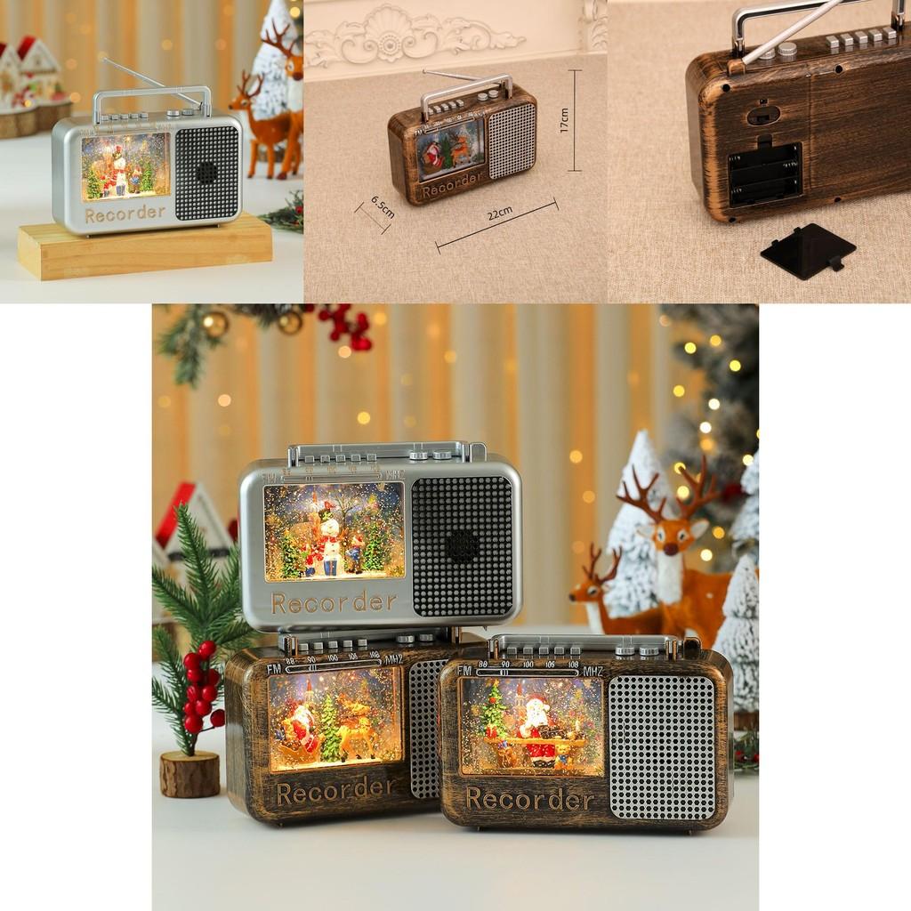 Weihnachten Kreatives Radio Licht Musik Nachtlampe Mit Weihnachtsmann Muster