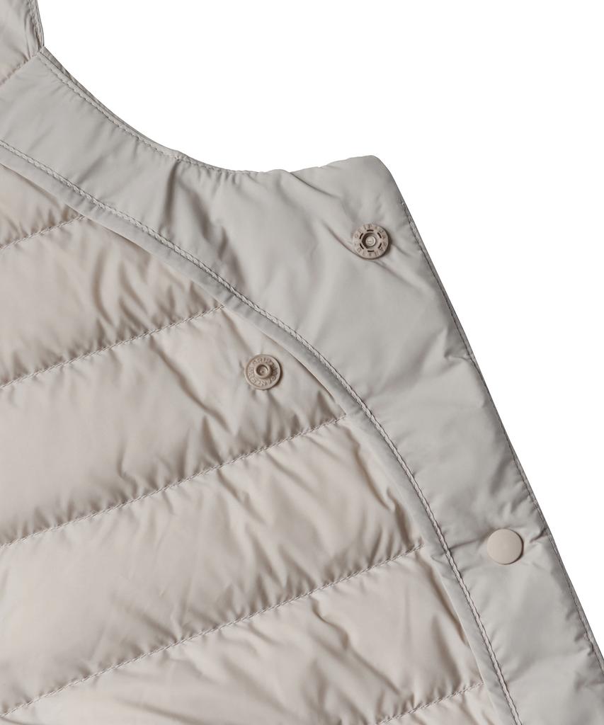 Musinsa Standard Woman Women'S Transform Round Neck Light Down Vest [Light Beige]
