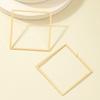 Ins Jewelry E-Commerce 1 Pair Of Simple Metal Oversized Rectangular Frame Earrings Geometric Quadrilateral