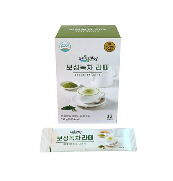 Nokcha Sudo Boseong Grönt te Latte Pulver 12 Stickor