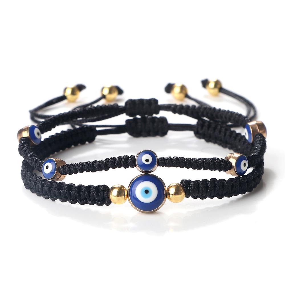 European & American Fashion Demon Eye Alloy Bracelet - Handmade Simple Edge-Wrapped Set