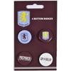 Aston Villa FC Crest Badge (Pack of 4)