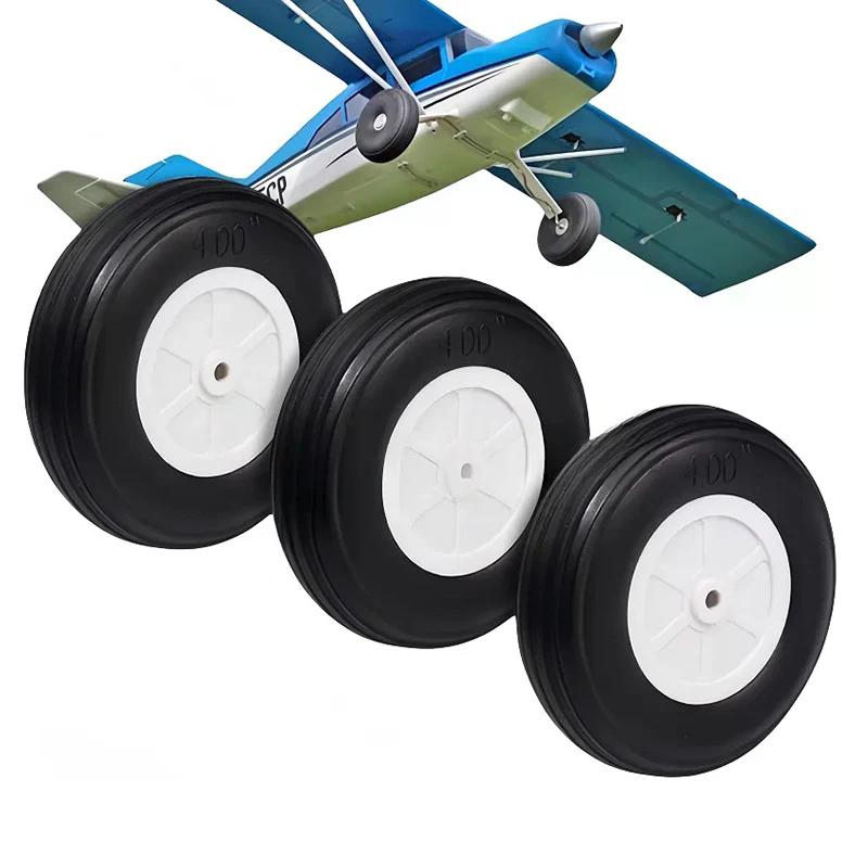 2Pcs High Elastic PU Rubber Wheels for RC Fixed-Wing Airplane Models DIY Tires In Multiple Sizes 1 To 2.75 Inch Diameter