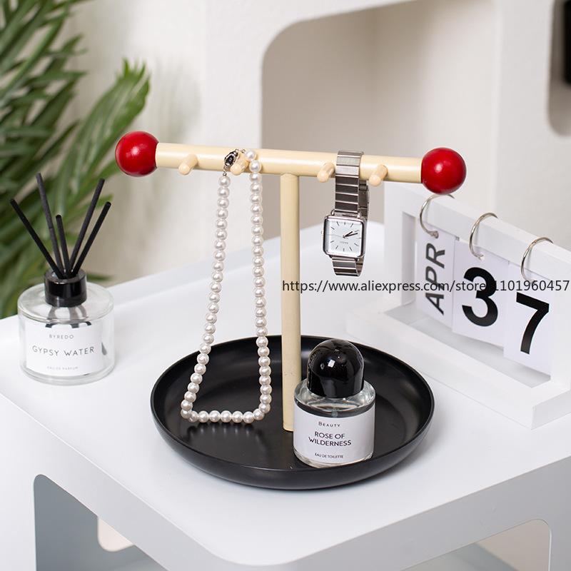 Nordic Ins-Style Jewelry And Accessory Storage Rack Entrance Aromatherapy Key Hanging Rack Desktop Storage Tray