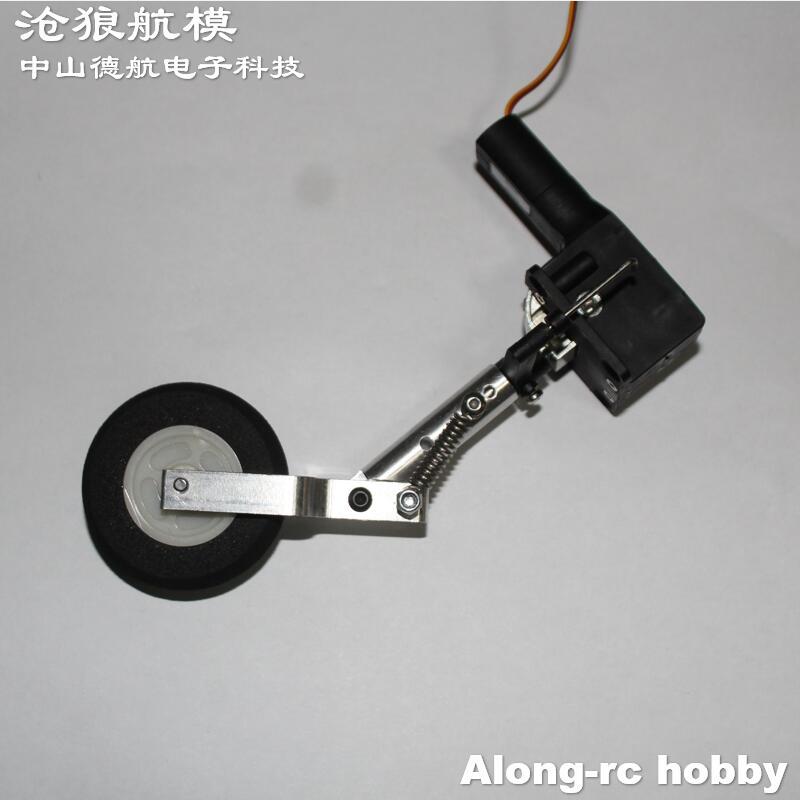RC Airplane Part 105mm -165mm Nose Retractable Double Spring Kneeling Landing Gear EVA Wheel for 3-5kg Aircraft Plane DIY Models