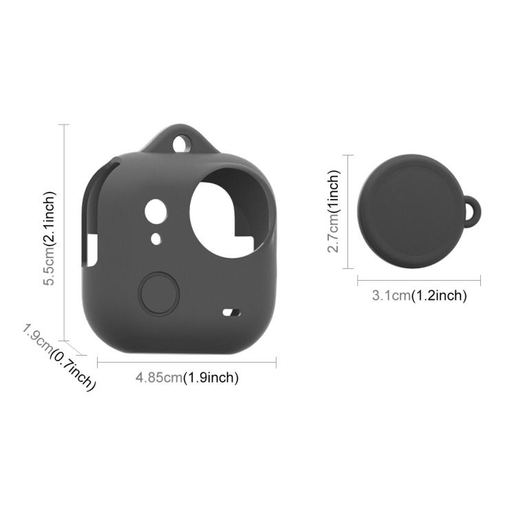 For Insta360 GO Ultra PULUZ Body Silicone Protective Cover with Lens Cap & Lanyards