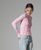 Limnic Raw Stitch Ribbed Long Sleeve T-Shirt [Pink]