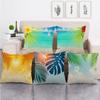 Palm Tree Leaves, Turtle-Back Bamboo Plant Digital Printing Short Plush Pillow Covers For Sofa Office Cushion Cover Home Goods