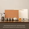 Dunhuang Silver-Inlaid High-End Retro Kung Fu Tea Set: Light Luxury Chinese-Style Tea Brewing and Drinking Gift Box