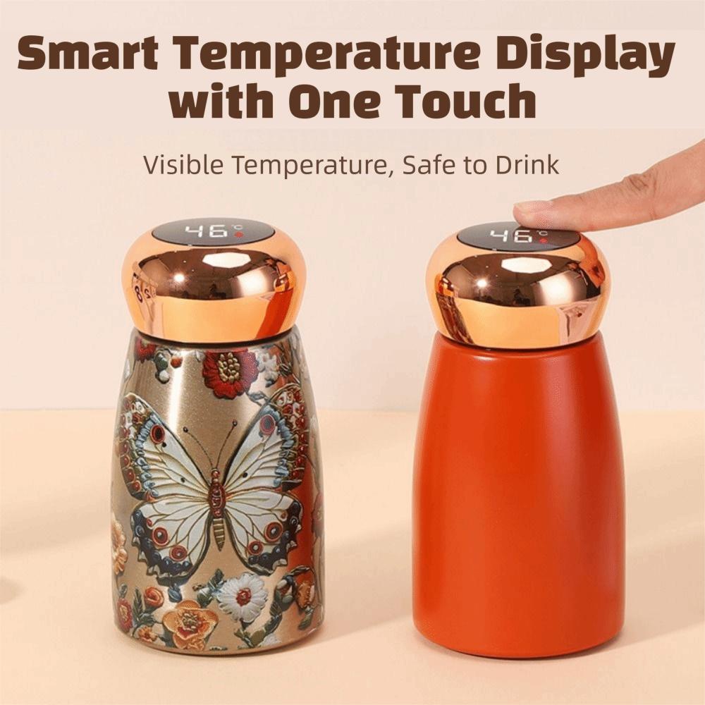 Chinese Style Insulated Water Cup Mushroom Shaped Mini Thermos Cup  Office Use