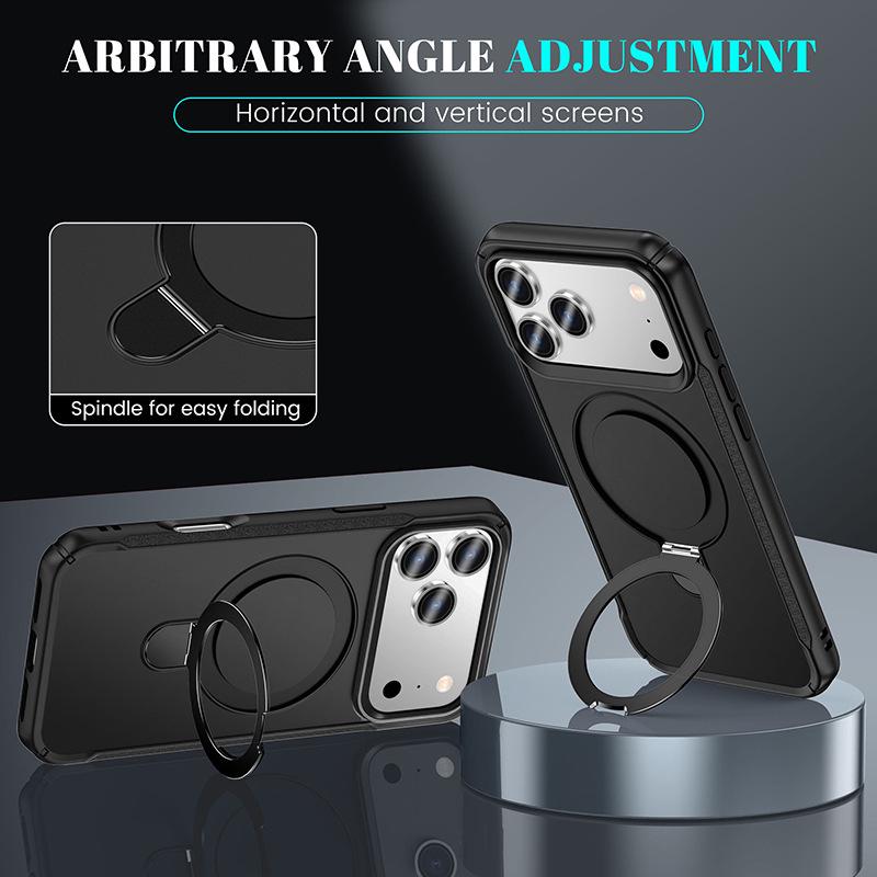 IPhone 17 Pro Max Magnetische Military-Grade Ständerhülle, Stoßfeste Schutzhülle, Kompatibel mit 16 & 15