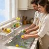 Household Bathroom Storage Rack Wall-Mounted Faucet No-Drill Sink Storage Rack