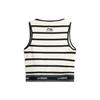 Li Ning Casual Comfortable Versatile Striped Sleeveless Vest Women Tops Off-White Black AVSV092-3