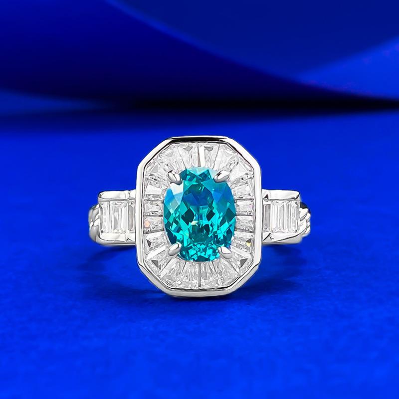 

Ювелирное изделие Кольцо 1,5 карата Параиба Яйцо голубя Роскошный Ветер No. 9