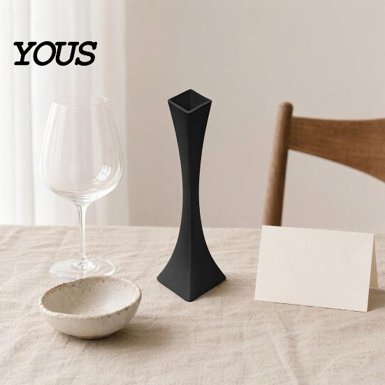 Single Stem Flower Vase 3D Printed Vase, Smooth Surface Burr-free PLA Modern Hourglass Elegant Slim Holder Shape Desktop Ornament for