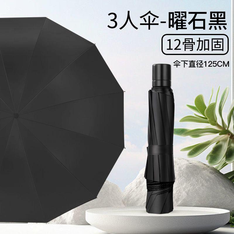 Extra-Large Manual Umbrella Extra-Wide Extra-Thick Reinforced All-Weather Umbrella for Women—Folding Sunshade