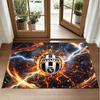 Juventus FC Design Crystal Velvet Rug Soft Decorative Mat for Bedroom Entrance