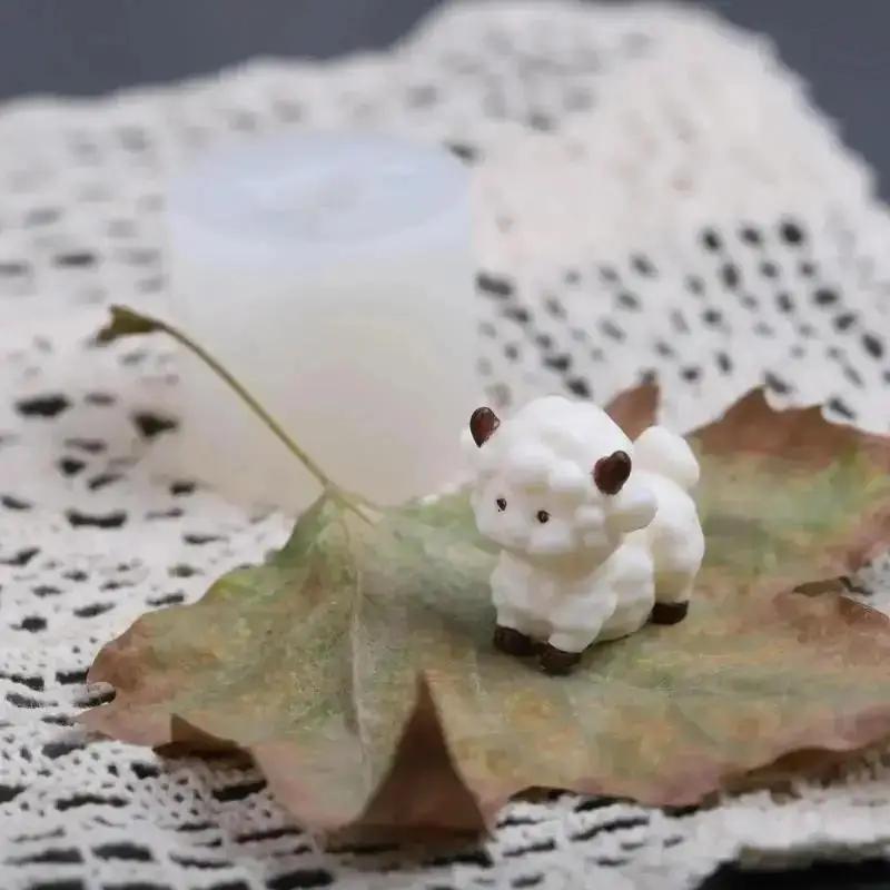 Cute Creative Handmade Silicone Molds Stereo Sheep Gypsum Arrangement Mold Creative Baking DIY Fragrance Candle Accessories