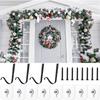 Front Door Garland Hanger 4-Piece Self-Adhesive Heavy Duty Outside Door Frame Stocking Holder For Holiday Wreath Ornaments Party