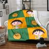 1pc Chibi Maruko Chan Cozy Print Blanket Lightweight Warm Flannel Throw Blanket For Sofa, Bed, Living Room