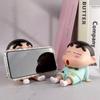 Kawaii Crayon Shin-Chan Anime Figure Phone Holder Desktop Ornaments Phone Support Mini Gk Collection Decoration Toys Girls Gifts