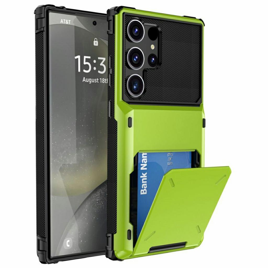 Für Samsung Galaxy S26 Ultra Hülle PC + TPU Doppelschicht Rückseite Handyhülle mit Kartenhalter