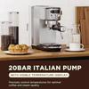 20 Bar Semi-Automatische Espressomachine Roestvrij Staal Koffiezetapparaat met Stoompijpje Pre-infusie LED Display