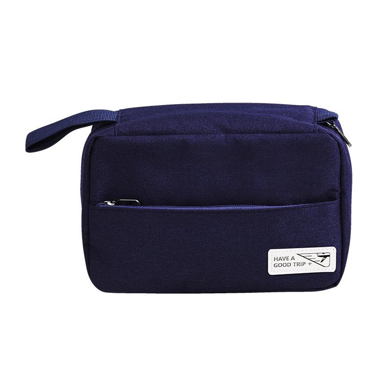 

Portable Hanging Toiletry Bag Travel Bathroom Shower Polyester Storage Bag Cosmetic Organizer Navy Blue