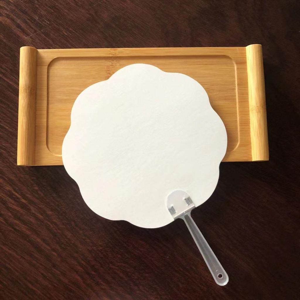 Handmade DIY Blank Paper Fan - Round, Hand-Painted Graffiti Fan for Children's Art Activities