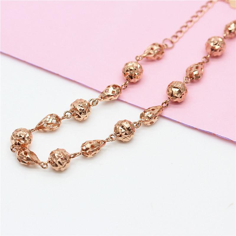 Bracciale Viola Oro Moda Classica Sfera Vuota Goccia d'Acqua Bracciale da Donna Placcato Oro Rosa Bracciale Gioielli