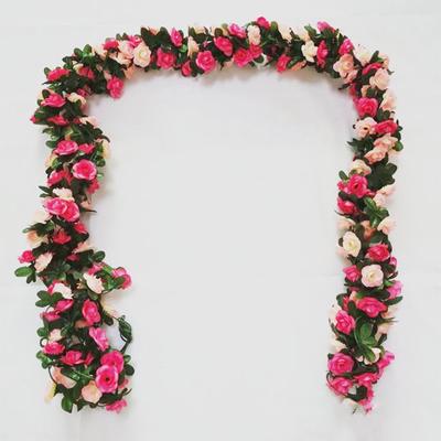 250CM Rosa Rose Künstliche Seidenblumen Girlande Herbst Hochzeit Home Room Decor Weihnachtsarrangement Gartenbogen Gefälschte Pflanzenrebe