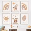 Space Rocket Rainbow Sun Car Strawberry Boho Posters Prints Canvas Painting Nordic Baby Wall Art Pictures Kids Room Decor