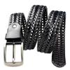 חגורות גברים 4.0 ס"מ רוחב יוקרה רצועות פרה מעור אמיתי רצועת מעצבים סרוגה ביד
