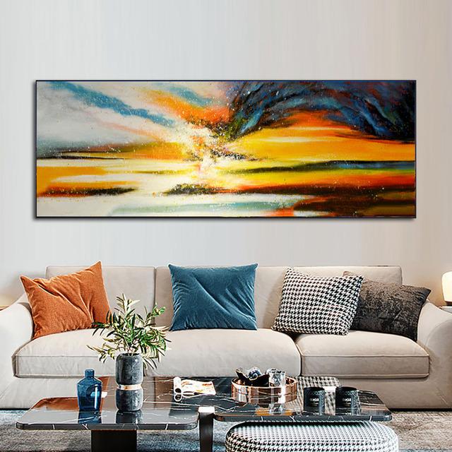 Abstract Ink Smudge Line Color Block Canvas Painting Nordic Posters and Prints Wall Art Pictures Living Room Home Decor No Frame