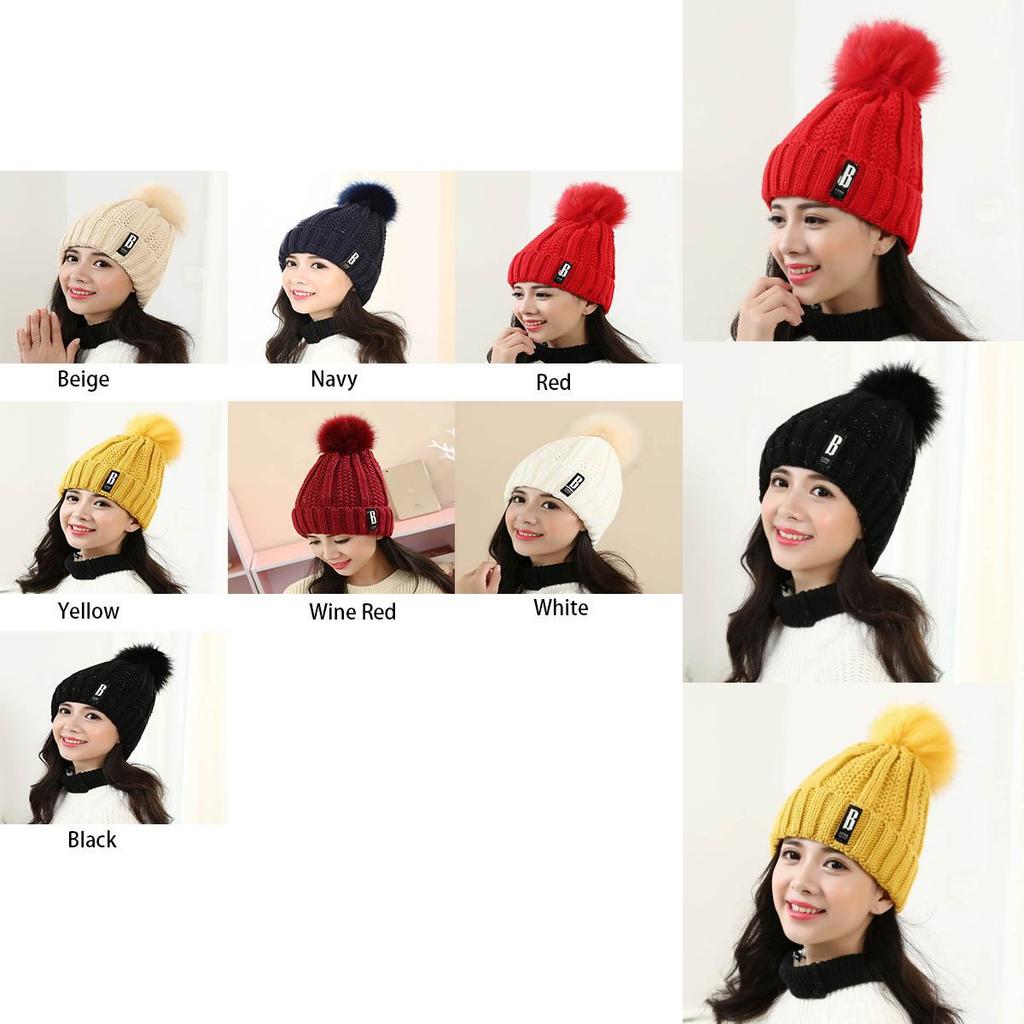 Cozy And Stylish Winter Fashion Knitted Hat Charm Women Adjustable Warm Woolen Hats