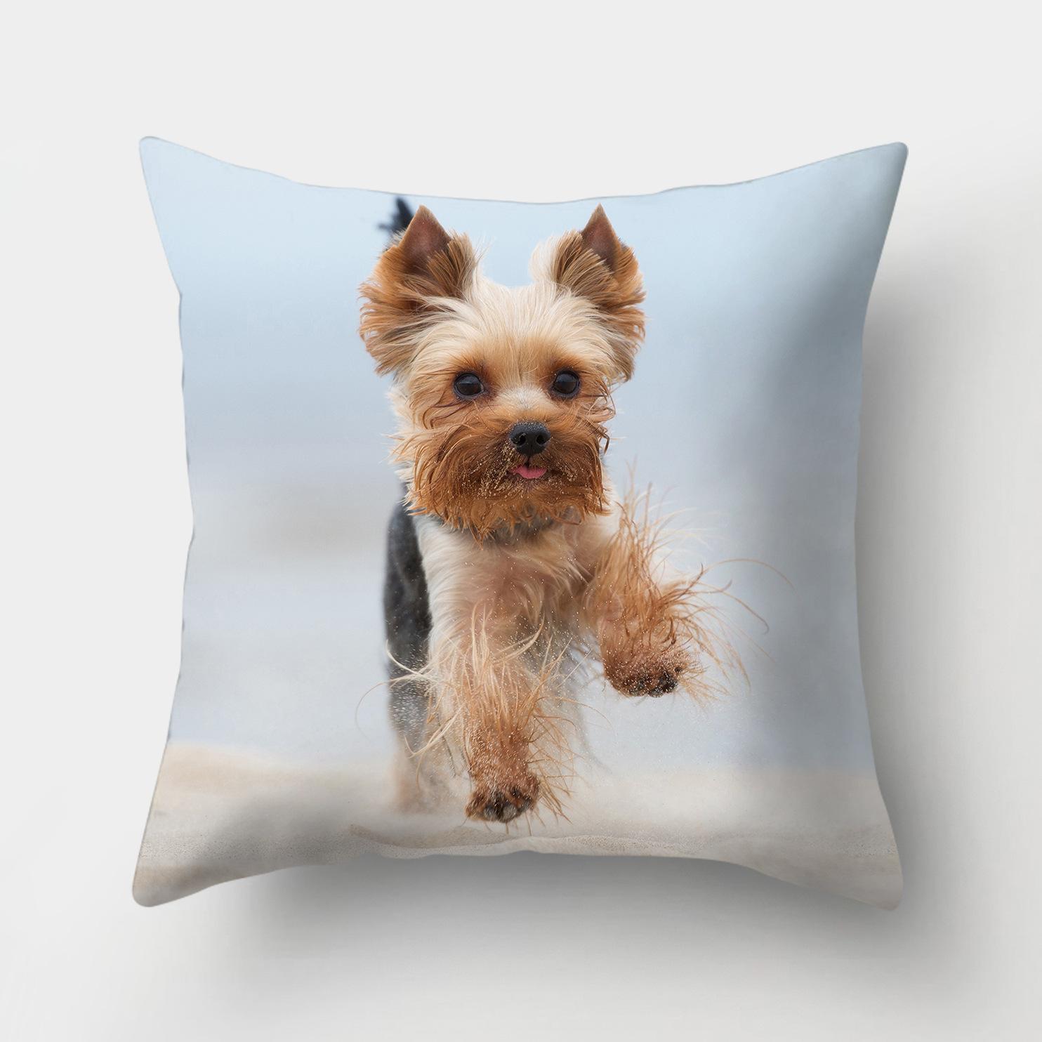 

1 шт., чехол для подушки с рисунком собаки, домашний декор, автомобиль, офисные принадлежности, уличная подушка 40x40cm