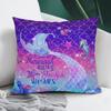 Mermaid Starfish Ocean Life Pillowcase Nautical Coastal Seashore Boho Bedroom Throw Pillow Decor Gift
