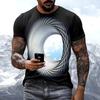 Mode Heiße Verkäufe Persönlichkeit Spaß Sky grafik t-shirts Für Männer Neue Casual Drei-dimensional Vortex Gedruckt Übergroßen Oansatz Tees