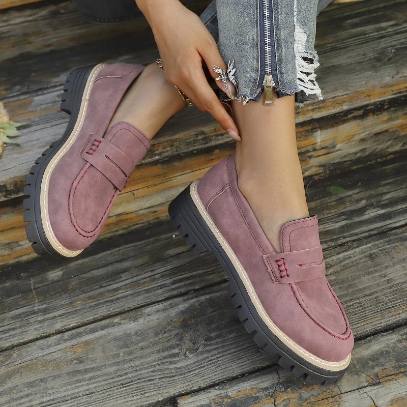 New Women's Shoes with Thick Heels and Soles, A Retro One-foot Style