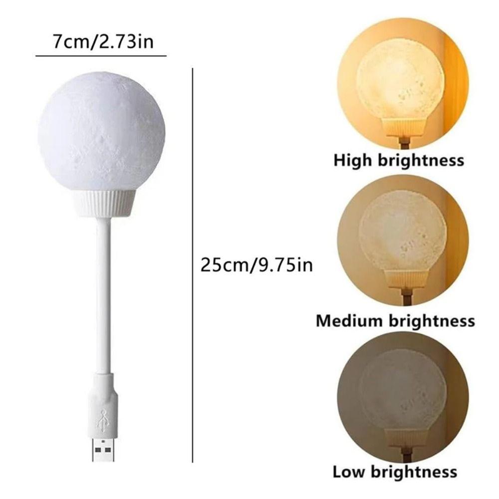 3 Lighting Modes Smart Moon Lamp Can Be Timed Night Light Fashion Bedside Lamp